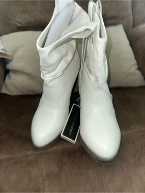 White Women's Mid-Calf Boots
